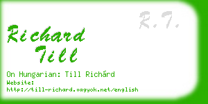 richard till business card