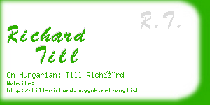 richard till business card